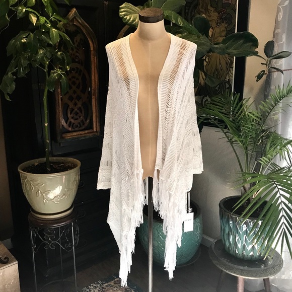 Sonnet tassel asymmetric kimono cover up cardigan - Picture 3 of 8